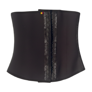 ESTO ES UNA FAJA CINTURILLA LATEX NEGRO DE FRENTE